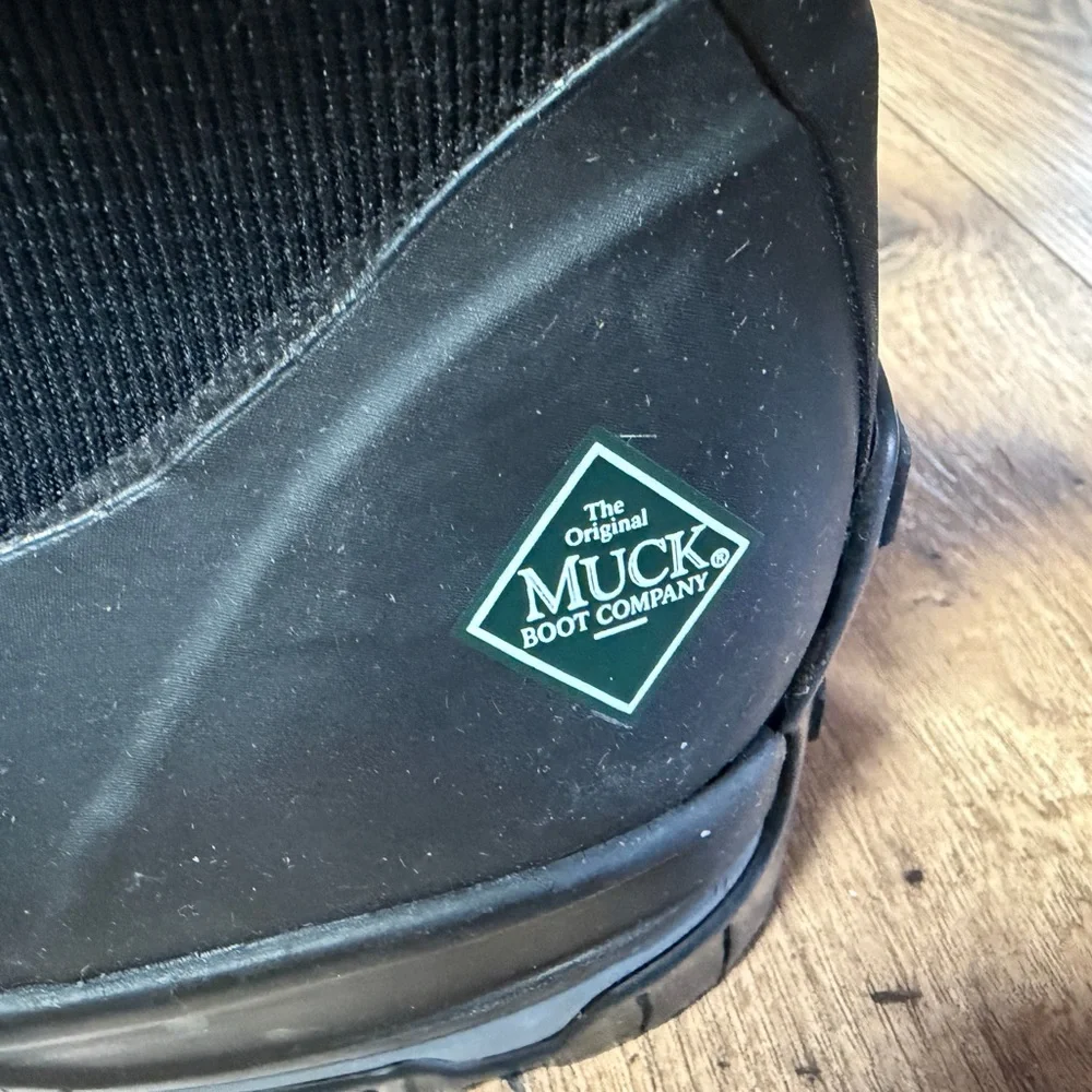 Men’s‎ Black Muck Boots sizes 12,13,14 insulated, waterproof, mid zip,APEX